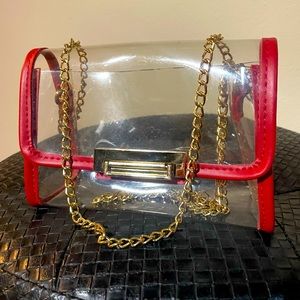 Clear Joseph D’arezzo crossbody bag.